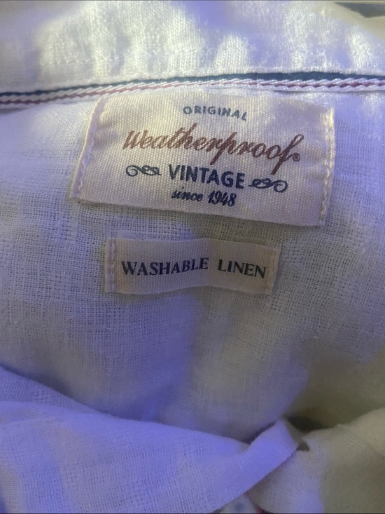 Weatherproof Other - Weatherproof Bright White Washable Linen Button-Down Shirt - Men’s